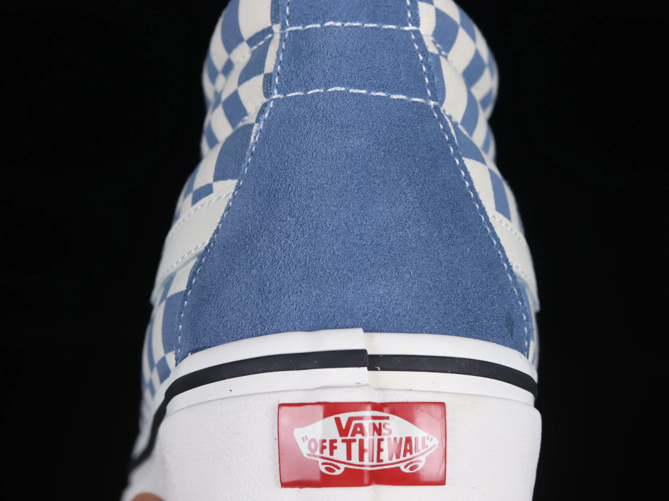 All categories Vans Vans series Vans Mid Vans Sk8-Mid Vans official haze blue checkerboard retro mid-top canvas vulcanized skateboard shoes VN0A391FOQN